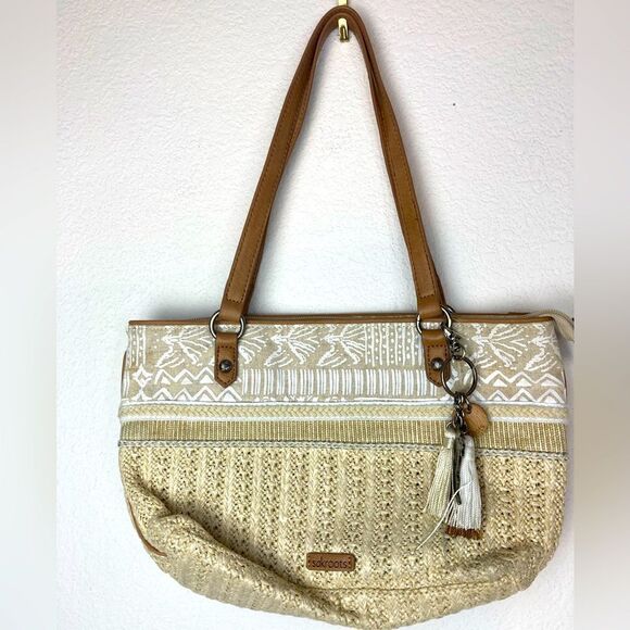 Sakroots NWOT Western/ Southwest vibe bag w/horse charms & tassels many pockets - Picture 1 of 14